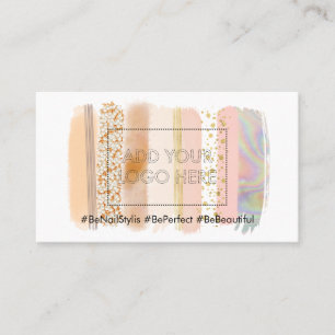 penseldrag Pastel Färg Makeup Visitkort