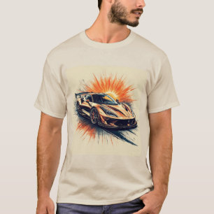 🔥 Penseldrag Racingbil Rörelseenergi Konst T Shirt