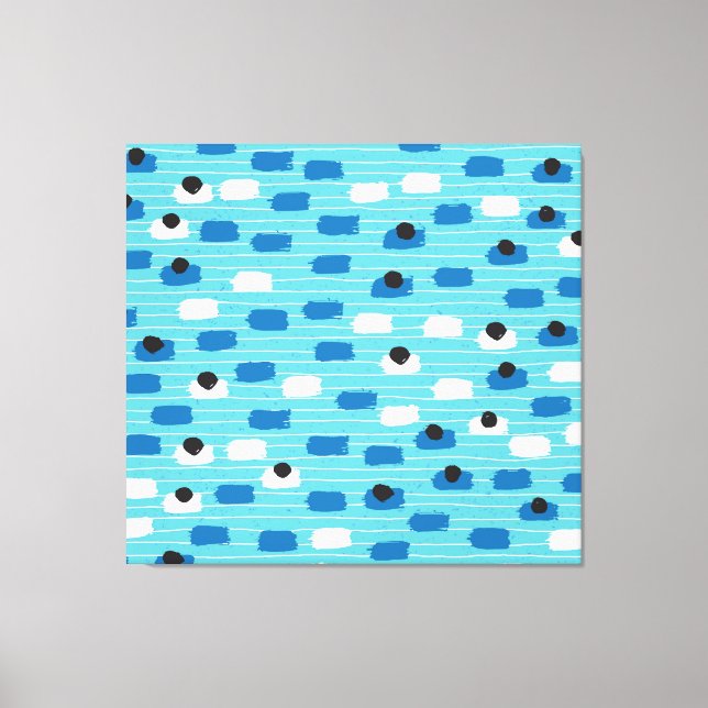 Penseldrag, sömlöst mönster, handritat. canvastryck (Framsida)