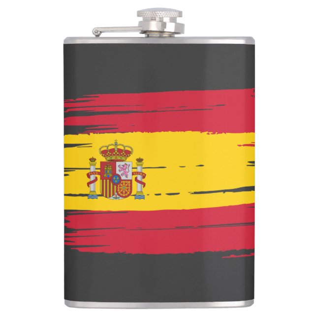 Penseldrag Spanien Flagga Fickplunta (Framsidan)