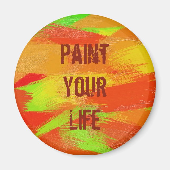 penseldrag struktur. text magnet (Framsidan)