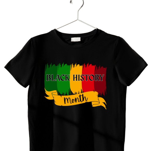 Penseldrag Svarta historikens månad  T Shirt (Skapare uppladdad)