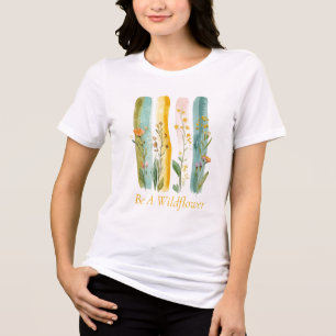 Penseldrag Vattenfärg Var en Vildblomma Anpassad T Shirt