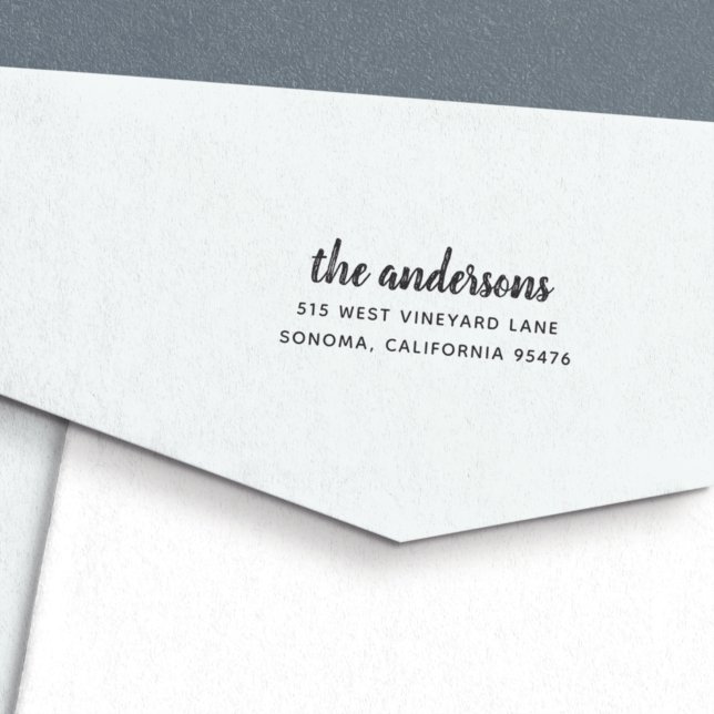 Penseldragen Returadress Självfärgande Stämpel (Skapare uppladdad)