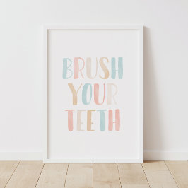 Penselera Neutralten Kids Bathroom Poster