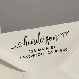 Penselkalligrafi, Returadress för självtryckande F Självfärgande Stämpel