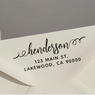 Penselkalligrafi, Returadress för självtryckande F Självfärgande Stämpel