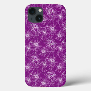 Penselkörsbärslilly-blommigt lila iphone case