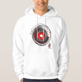 Penselmålad vinylpost med Ord Kärlek Hoodie