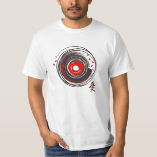 Penselmålad vinylpost med Ord Kärlek T Shirt