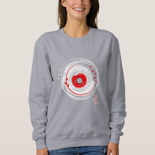 Penselmålad vinylpost med Ord Kärlek T Shirt (Framsida)