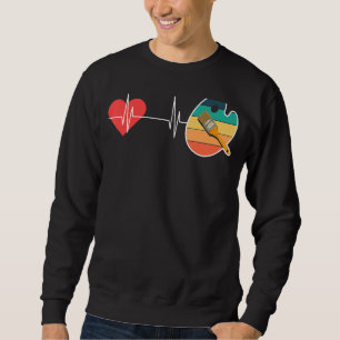 Penselpulsslag för Cute Painter Palette för målare Lång Ärmad Tröja