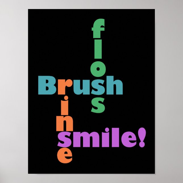 Penselsköljning, sedan SMILE! Poster (Framsidan)