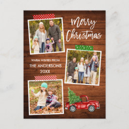 Penselskrift Craft Tape Wood Red Lastbil jul Vykort