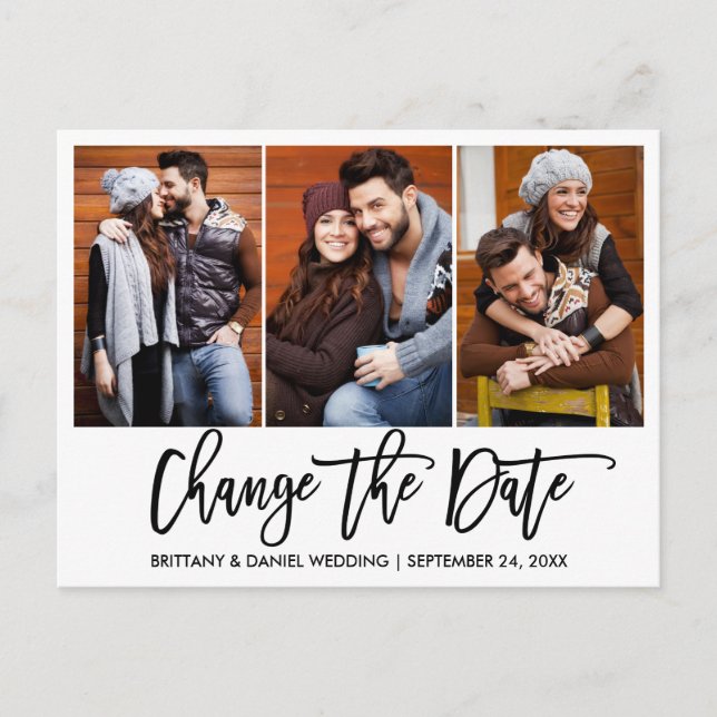 Penselskript 3 - foto Ändra datum nytt Vykort (Framsida)