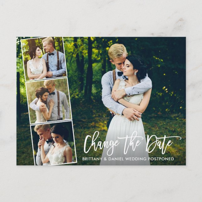 Penselskript 4 - foto Ändra datum Vykort (Framsida)