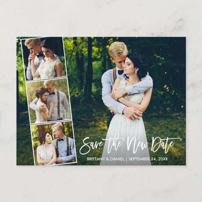 Penselskript 4 Foto-Spara Nytt datum Vykort (Framsida)