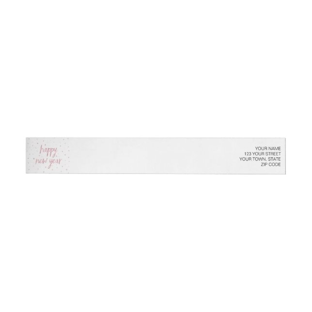 Penselskript Faux Ro Guld Glitter Etikettband (Individual)