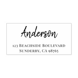 Penselskript för anpassningsbar Namn och Adress Självfärgande Stämpel