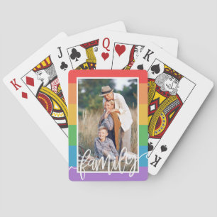 Penselskript för HBT Rainbow Rand-familjen Casinokort