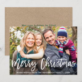 Penselskript Foto God jul Card Kraft Inbjudningar