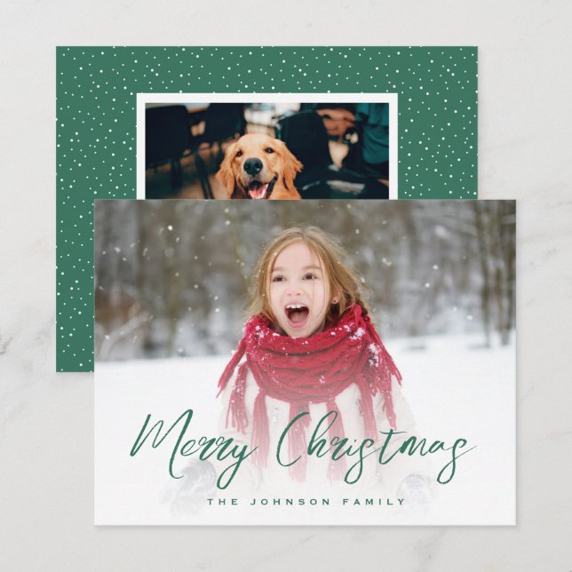 Penselskript, Fullt, fotopul Julkort (Fram/baksida)