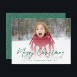 Penselskript, Fullt, fotopul Julkort<br><div class="desc">Med redigerbara penselskript och ett fullt-foto. Lägg till ytterligare ett foto och text på baksidan om du vill ha en speciell beröring i extra.</div>