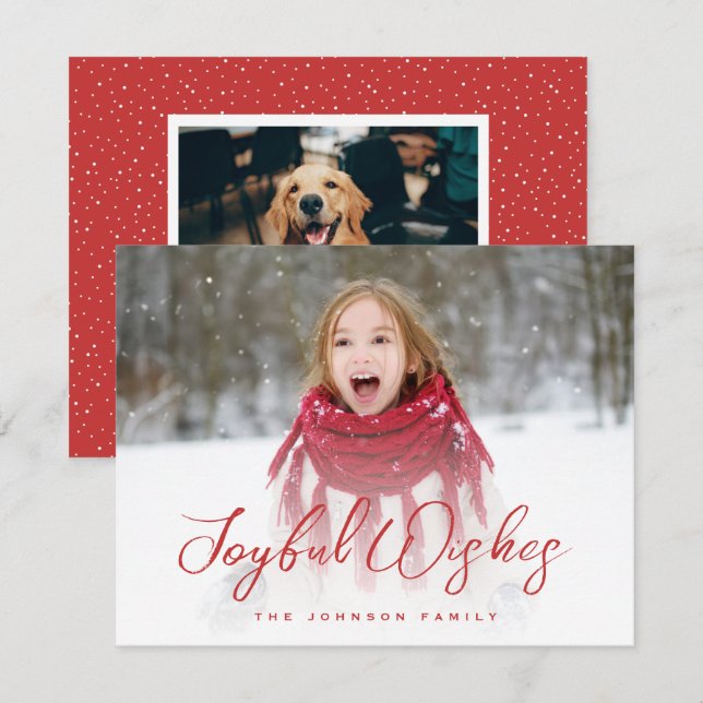 Penselskript, Fullt, fotopul Julkort (Fram/baksida)