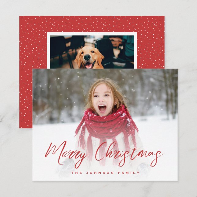 Penselskript, Fullt, fotopul Julkort (Fram/baksida)