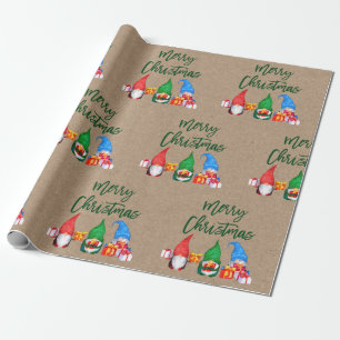 Penselskript Julfärgen Gnomes Kraft Presentpapper