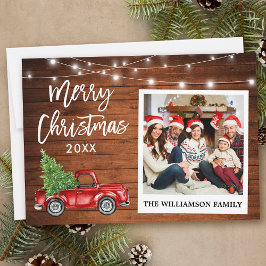 Penselskript Lastbil Wood Vintage Photo Jul Julkort