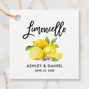 Penselskript Lemons Bröllop Limoncello Kraft Gåvor Etiketter