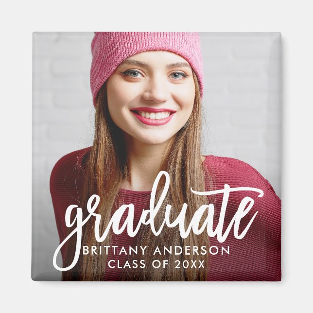 Penselskript Modern Studenten-anteckningsruta Magnet (Framsidan)