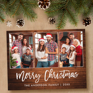 Penselskript Rustic Wood 3 Photo Jul Vykort