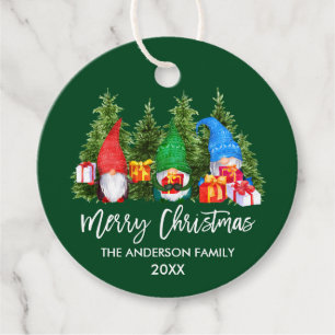 Penselskript - vattenfärg Gnomes Träd Gåvor Etiketter