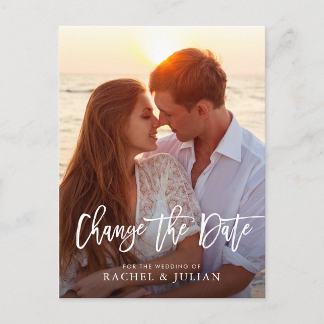 Penselskriptet ändrar datumfotot vykort (Framsida)