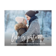 Penselskriptet Bröllop Postponed Kärlek är patient