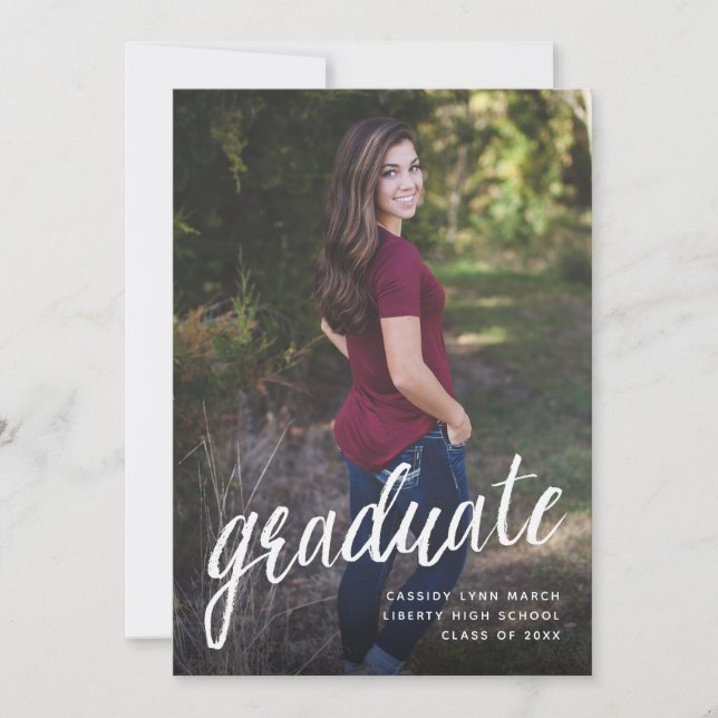 Penselskriptmeddelande för student / vitt meddelande (Framsida)