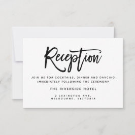 Penseltypografi - bröllopsmottagning inbjudningar