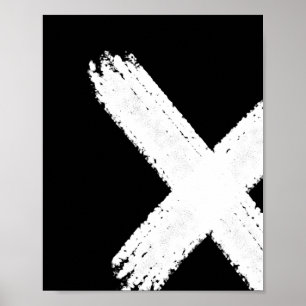 Penselutskrift 1 - inverterad Abstrakt Poster