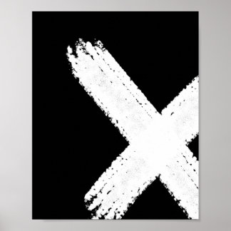 Penselutskrift 1 - inverterad Abstrakt Poster