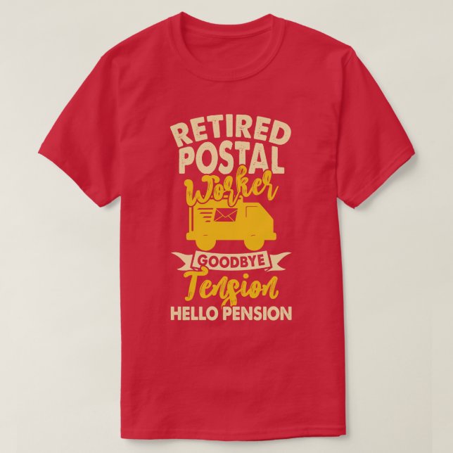Pensio, pensionerad postarbetare, Hej Pensio T Shirt (Design framsida)