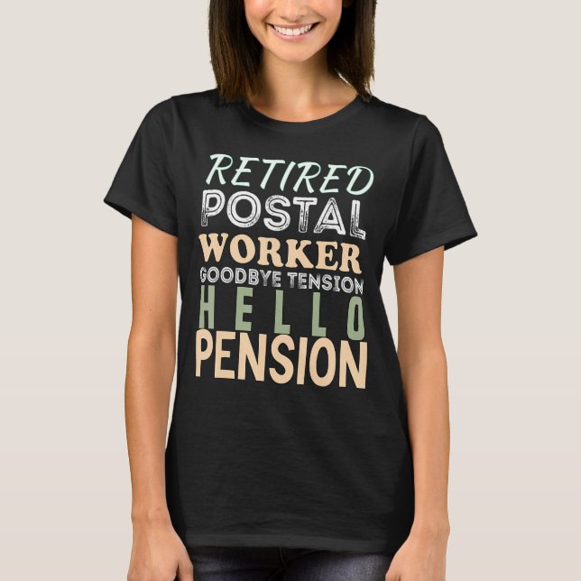 Pensio, pensionerad postarbetare, Hej Pensio T Shirt (Framsida)