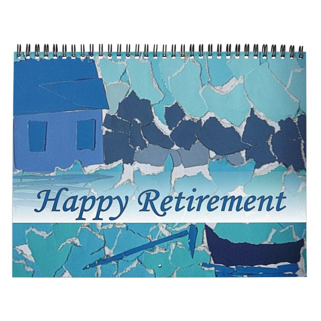 Pension 2016 Calendar Blue BoatTwo Page Kalender (Omslag)
