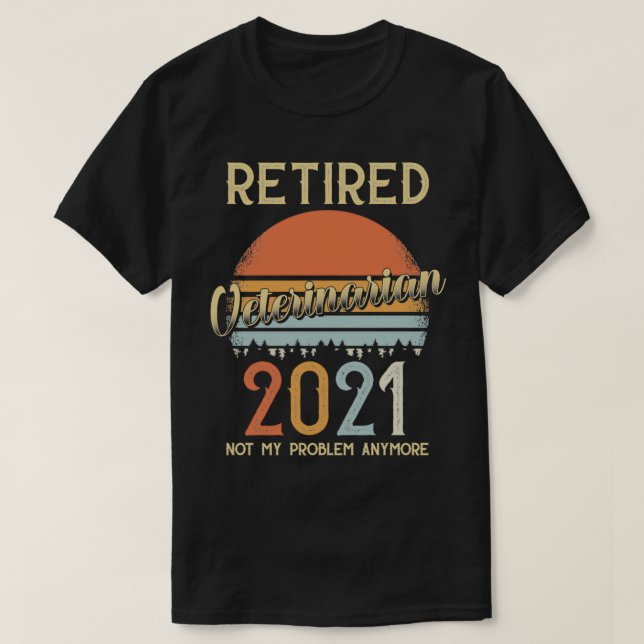 Pension 2021 Giftveterinär T Shirt (Design framsida)
