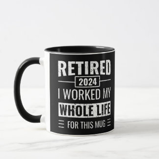 Pension 2024 Funny Gifts officiellt pensionerad Mugg