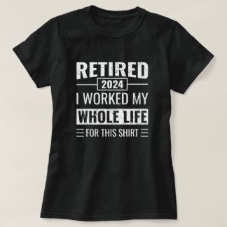Pension 2024 Funny Gifts officiellt pensionerad T Shirt