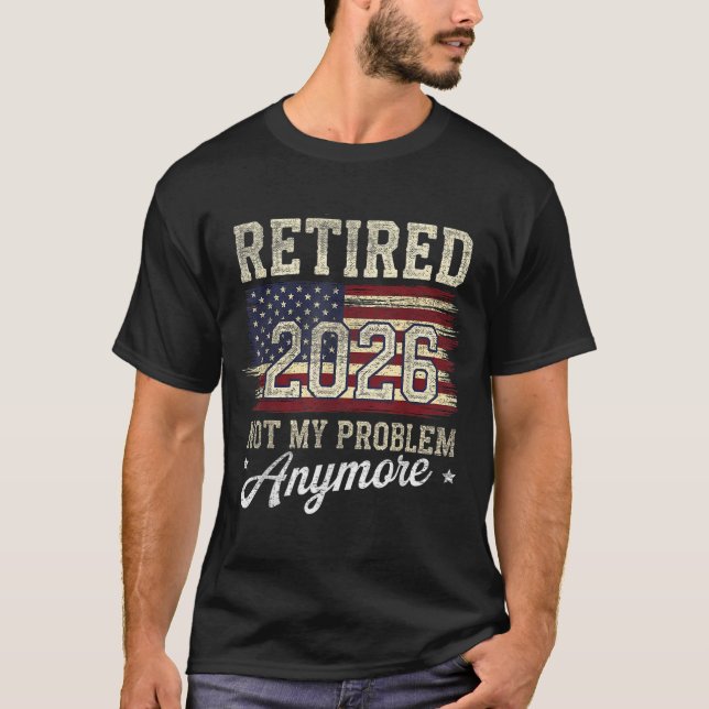 Pension 2025 Humor GER För manar kvinnor, US Flagg T Shirt (Framsida)