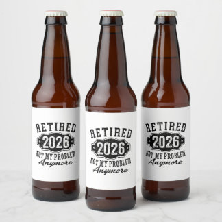 Pension 2026 Inte Mitt Problem Mer Rolig Ölflaska Etikett