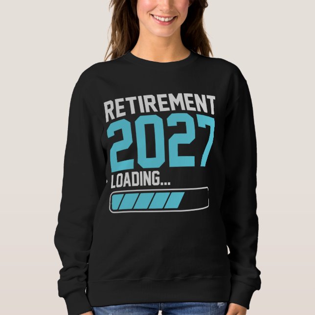 Pension 2027 Loading Funny Retiring Retröttad Mana T Shirt (Framsida)